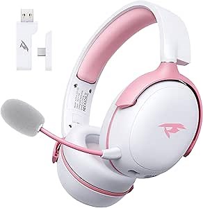 KOFIRE Wireless Gaming Headset, 2.4GHz USB Gaming Headphones with Bluetooth 5.4, 53MM 3D Stereo Sound, 65H Battery, ENC Noise Canceling Mic, 3.5mm Wired, Wireless Headset for PC PS5 PS4 Mac Switch