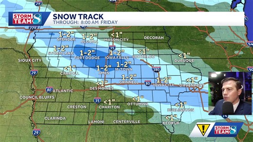 Join us for a live conversation with Storm Team 8 Meteorologist Jon Rivas. How much snow fell overnight and the cold moving in. We are trending warmer for today, but it will still be an overall chilly afternoon for the areas that still have snow on the ground. Highs will range in the 30s and 40s for snow packed areas but snow free spots will climb into the 50s for this afternoon. There will be a southwest breeze ranging from 10 to 15 mph that will aid the temperature rebound for today under most