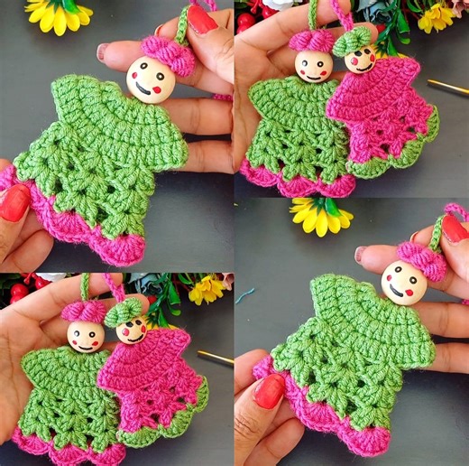 You will love this very easy crochet dress keychain. (PART 4 | Knitter