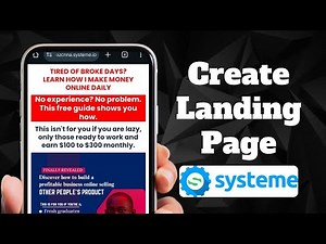 How to Create a Landing Page on Systeme.io with your Smartphone