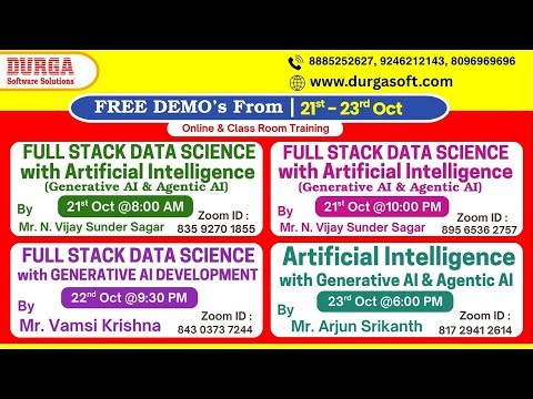 New Batches in Online & Class Room Training @ DURGASOFT