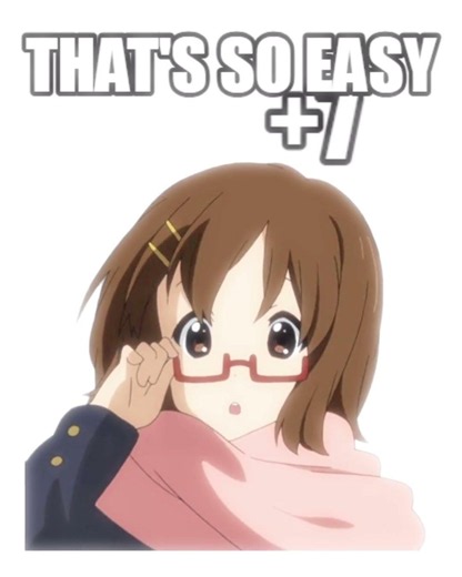Yui doing "smart" things
