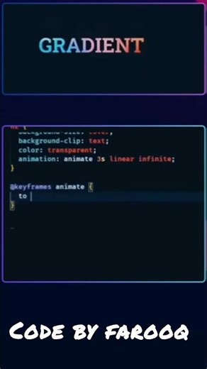 Gradient text design animated design #htmlcssjavascripttutorial #codingtips #foryou