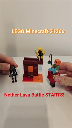 Epic Nether Lava Battle in Lego Minecraft 21266🎮🌋 #lego#legominecraft #legominifigures #shorts