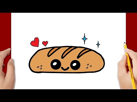 CÓMO DIBUJAR UN PAN KAWAII
