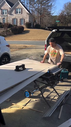 3 comments | #Repost @birchandbolt How do you break down plywood on the jobsite? @birchandbolt is using the Delta 36-6023 Portable Table Saw! #Woodworking #DIYProjects #PlywoodHacks #enginuity  #woodworkingproject | Delta Machinery | Facebook