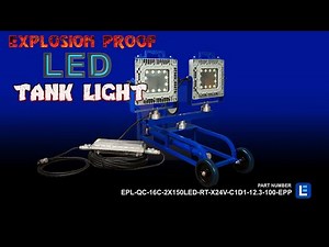 300W Explosion Proof LED Light - 42,000 Lm - Cart Mount - Quick Change Mount - C1D1
