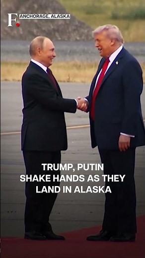 MOMENT: Trump, Putin Red Carpet Handshake & Beast Ride In Alaska Before Ukraine Talks #FirstpostNews
