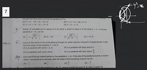 (7.) Locus of the centre of the circle passing through the vert... | Filo