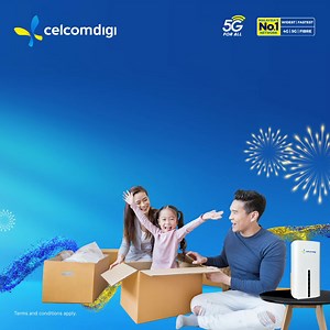 Online exclusive! Bring ong to your home this CNY with unlimited 5G. Sign up for CelcomDigi Home WiFi at only RM69/mth. 🧧🏠 | CelcomDigi