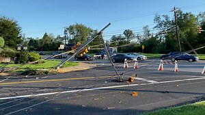 17K views · 240 reactions | Tornado Damage in Horsham PA This was a scene this morning in Horsham Pennsylvania. I flew over the Horsham veterinary hospital where part of the roof came off along with downed poles and powerlines at the intersection of the Horsham and Babylon￼roads￼ | Cloud to Ground Storm Chaser Ray Leichner | Facebook