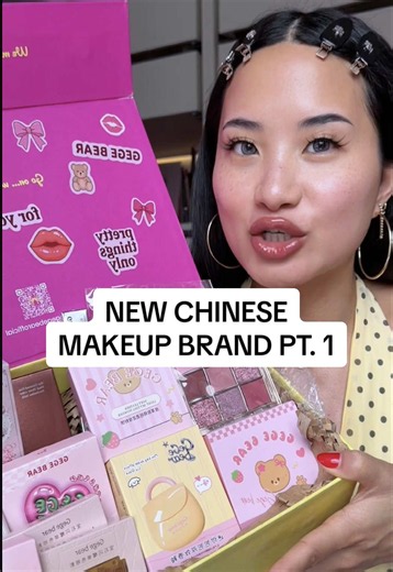 TRYING CHINESE MAKEUP GEGE BEAR TODAY 🧸🐻💓🤗👌🏼 #chinesemakeup #makeup #cbeauty #gegebear