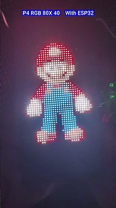 ESP32 + P4 RGB 80x40 LED Matrix Animation 2 🔥Smooth HUB75 graphics powered by ESP32 I2S DMA 🎞️