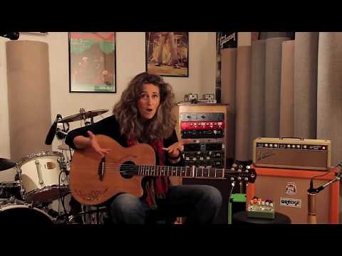 Analog Alien - Alien Bass Station demo with acoustic guitar by Vicki Genfan