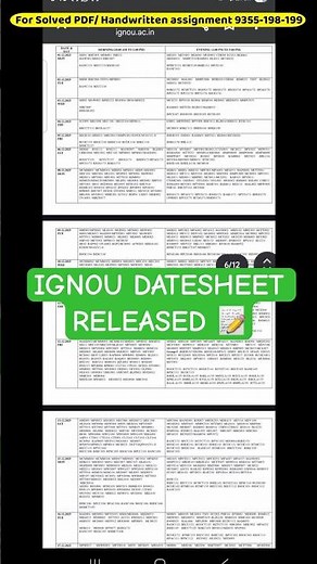 IGNOU Final Date Sheet Out 2025 | IGNOU Latest Update | Check Exam Dates Now Before Start