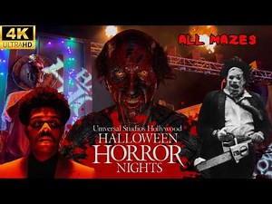 Halloween Horror Nights Hollywood 2024 4K Maze Walkthrough ALL 8 Mazes