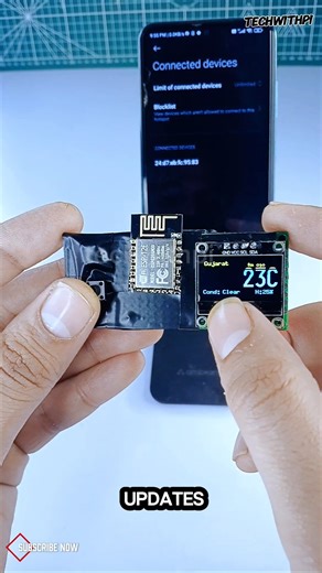 ESP8266 Custom-Built Weather Caster — OLED Live Updates! 🌦️#weather #esp8266 #weathforecast #oled