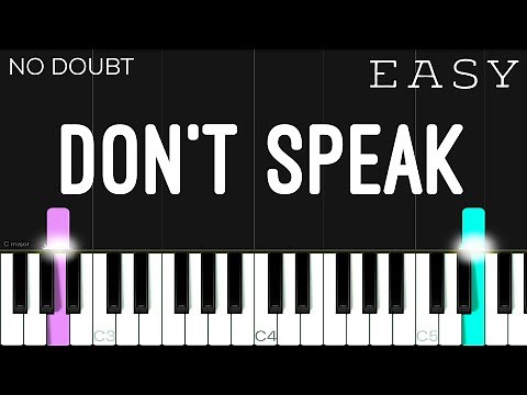 No Doubt - Don’t Speak | EASY Piano Tutorial