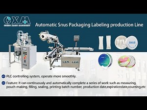Automatic Snus Packaging Labeling production Line丨Nicotine Non-woven Fabric Pouch Packing Machine