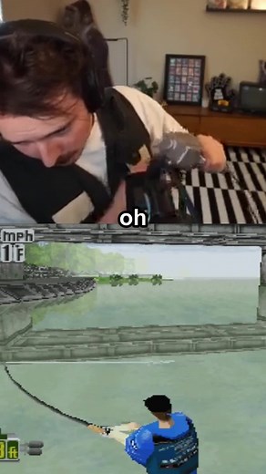 BIGGEST BASS EVER RECORDED BASS LANDING (1997) 8 LBs #fyp #streamer #gaming #fishing #simulator
