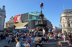 Piccadilly Circus in London, England