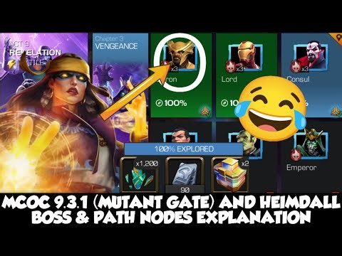 MCOC 9.3.1 {MUTANT GATE} AND HEIMDALL BOSS & PATH EXPLORATION #marvel #mcoc