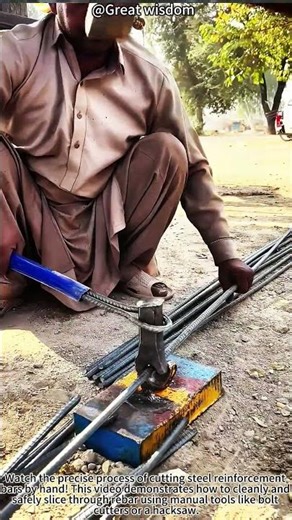 Manual Rebar Cutting! ✂️⚙️