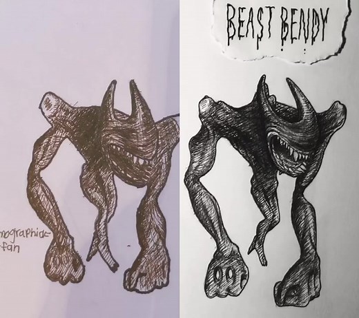 How to Draw Creepy Creepypasta Art: Bendy Sketching Tutorial