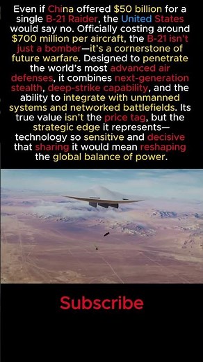 Why the U.S. Won't Sell a B-21 Raider for $50 Billion