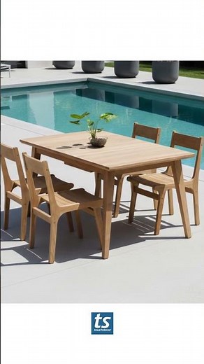 Introducing the Eluna Teak Outdoor Dining Set #touchstonetuesday #homeinspo #patiodesign