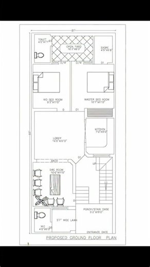 Modern 21x50 House Plan 🏡 | Smart & Stylish Design #houseplan #dreamhome