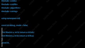 alpha computer program code screen scrolling. Stock Video