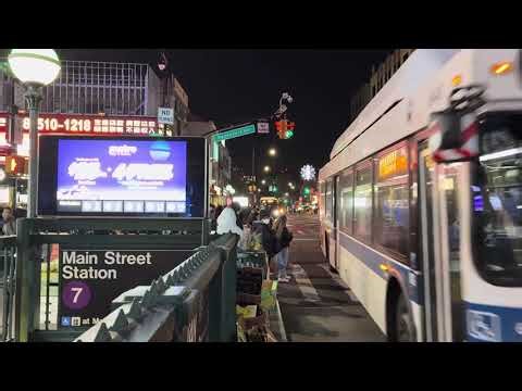 MTA | 2013 C40LF #646 On The Q65 Arriving At Main Street & Roosevelt Avenue