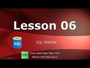 SQL căn bản - Bài 6: Cú pháp SQL
