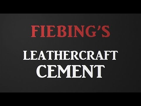 Fiebing's Leathercraft Cement How To Product Tutorial for Leathercraft