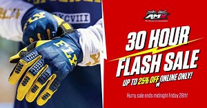 ⚡30 Hour Online Flash Sale is on now! Save up to 25% on Fox, Alpinestars, Fly Racing, HJC, Unit, RST, Argon and more. Online only, we apply the discount at the checkout. ⏰Time's ticking, get clicking https://bit.ly/3fPlIE6 *Discount applies to the lowest marked price, including already discounted items. Online sale ends Midnight on Friday 28th January. | AMX Superstores | Facebook