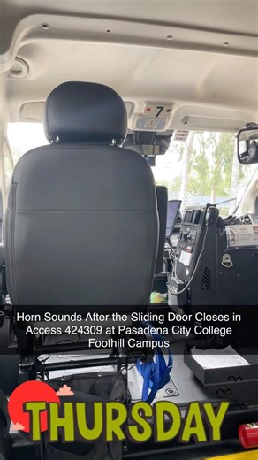 Horn Sounds After the Sliding Door Closes in Access 424309 at Pasadena City College Foothill Campus