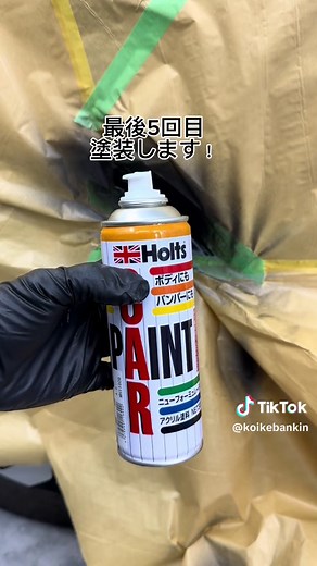 [板金塗装DIY] ホイールのガリ傷修理してみました！ #缶スプレー塗装#自家塗装#ホイールリペア#ガリ傷#マットブラック#ホイール修理 #車好き#車好きと繋がりたい