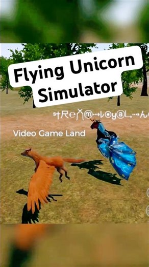 Friends Run Jump and Fly in Flying Unicorn Simulator #videogameland #shorts #flyingunicornsimulator￼