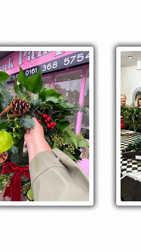 Christmas wreath workshop 🎄 •Monday 1st December • •6:30pm• 5 spaces available £45 ✨£20 deposit & £25 on the day ✨ Festive drinks , mince pies & you’ll create the best wreath on your street 🙌🏻 Book your space now ! Flaural Designs | The Pink Pamper