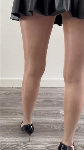 Black Patent + Mini Skirt 👠 Stylish & Easy to Move! # Fashion #Style#BlackPatent#MiniSkirt#Black