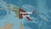 Colored topographic Papua New Guinea map available with text that can...