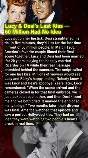 60 Million Watched Their Marriage End Live #ILoveLucy #vintage