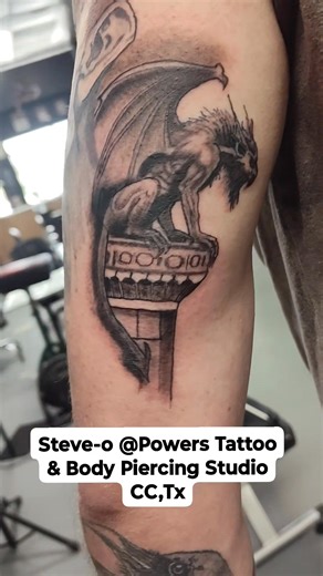 just adding on to this tattoo with the gargoyle in the background ....Saturday | Tatts by Steve-O