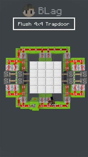 Flush 4x4 Piston Trapdoor in Minecraft Java and Bedrock #minecraft #redstone #minecrafttutorial
