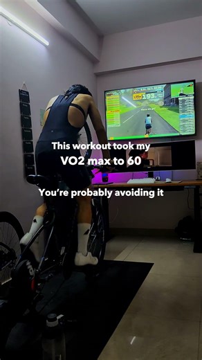 How I Increased My VO2max to 60 (4x4 Interval Workout) #fitness #cycling #indoorcycling