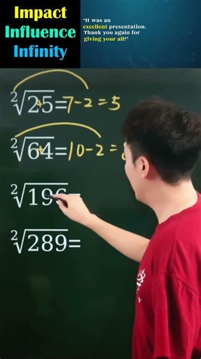 The square root shortcut you wished you knew in school 🏫 #adaptability #keynote #motivation #ai #fun