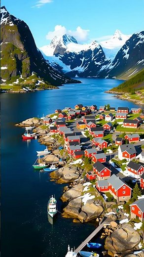 The breathtaking fishing village of Reine, Norway.
