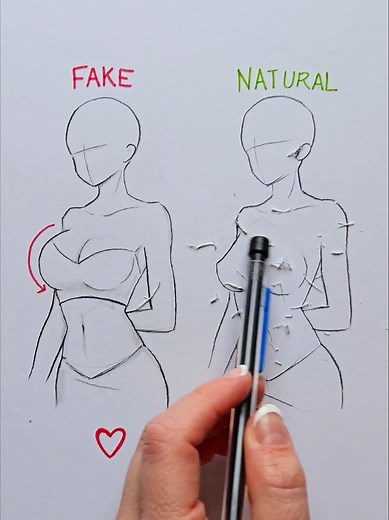 How to draw a body ⏳️ Ajust ♡ direction/size to change body type! #art #anime #cartoon #drawing #artist