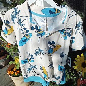 Disney Mickey Mouse Blue and Yellow Polo & Shorts Boys Sz 5 NWT